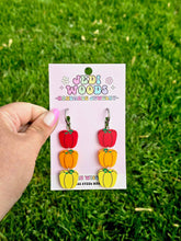 Load image into Gallery viewer, Multi Colored Bell Pepper Earrings With Huggie Hardware
