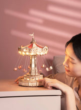Load image into Gallery viewer, Electro-Mechanical Wooden Puzzle: Swing Ride
