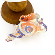Load image into Gallery viewer, Blue Ring Octopus Hair Claw Clip, Acetate Hair Clip: White / 4.72in
