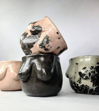 Load image into Gallery viewer, Concrete Lady Boob Pot Drain hole | Breast | Airplant Nipple: Maroon/Pink/rose gold foil / No drain hole
