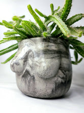 Load image into Gallery viewer, Concrete Lady Boob Pot Drain hole | Breast | Airplant Nipple: Maroon/Pink/rose gold foil / No drain hole
