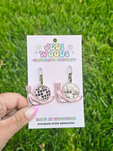 Load image into Gallery viewer, Layered Disco Ball Snail Earrings

