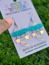 Load image into Gallery viewer, Iridescent Space Ship Earrings
