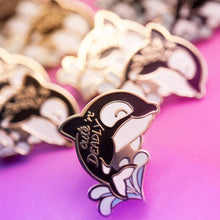 Load image into Gallery viewer, Cute n Deadly Orca Killer Whale Enamel Pin, father's day
