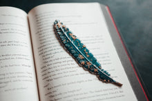 Load image into Gallery viewer, Feather Resin Bookmark: Dége Teal
