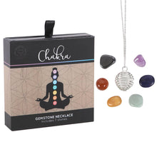 Load image into Gallery viewer, Chakra Gemstone Crystal Healing Necklace Kit
