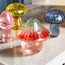 Load image into Gallery viewer, Multi Color Mini Glass Mushroom Bud Vase

