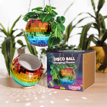 Load image into Gallery viewer, Disco Ball Hanging Planter - Rainbow 6"
