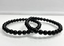 Load image into Gallery viewer, Natural Black Tourmaline 6mm 7.5” Crystal Bracelet
