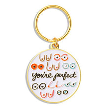 Load image into Gallery viewer, You're Perfect Boobs Keychain
