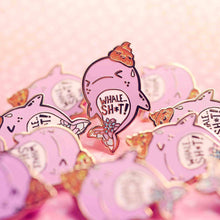 Load image into Gallery viewer, Whale Shit Whale Enamel Pin, father's day gift
