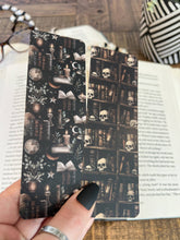 Load image into Gallery viewer, Dark Library Bookmark Set - Skull Bookshelf, Moon Witch: Soft Touch Matte / Skull Bookshelf
