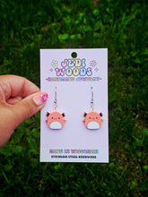 Load image into Gallery viewer, Axolotl Squishmallow Squishy Dangle Earrings

