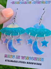 Load image into Gallery viewer, Iridescent Space Ship Earrings
