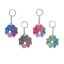 Load image into Gallery viewer, 3D PRINTED SPIDER WEB KEYCHAIN
