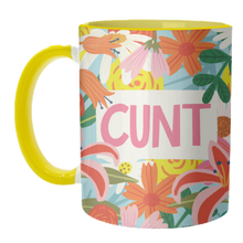 Load image into Gallery viewer, Mugs 'Funny Humour Cunt Design': Mug Colour Inner &amp; Handle 11oz - Orange
