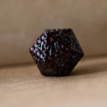 Load image into Gallery viewer, Blood Red Dragon's Egg Metal Dice Set

