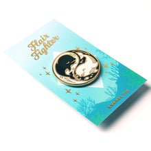Load image into Gallery viewer, Yin Yang Beluga Whales Enamel Pin, father's day gift
