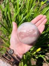 Load image into Gallery viewer, Pink Amethyst in Flower Agate Sphere
