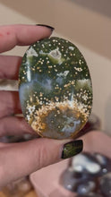 Load and play video in Gallery viewer, Ocean Jasper (8th Vein) Palm Stone
